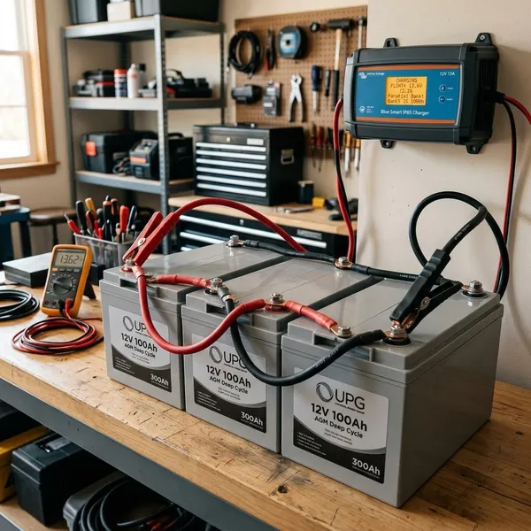 Parallel geschaltete Batterien richtig laden
