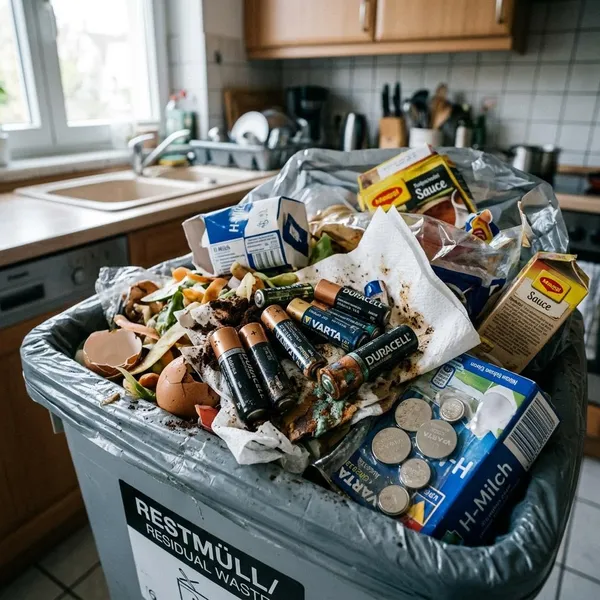 Wird Restmüll auf Batterien kontrolliert