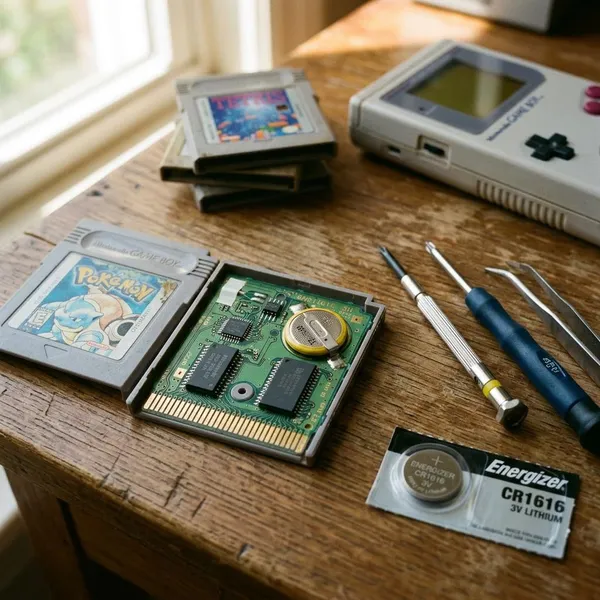 gameboy spiel batterie wechseln