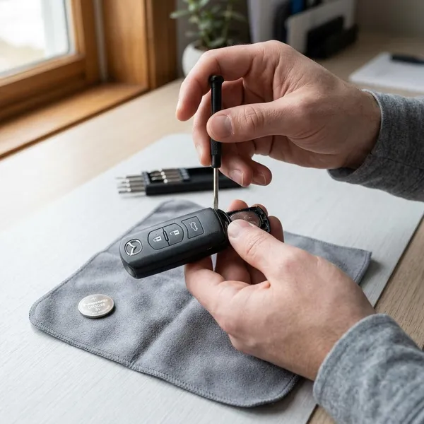 mazda schlüssel batterie wechseln