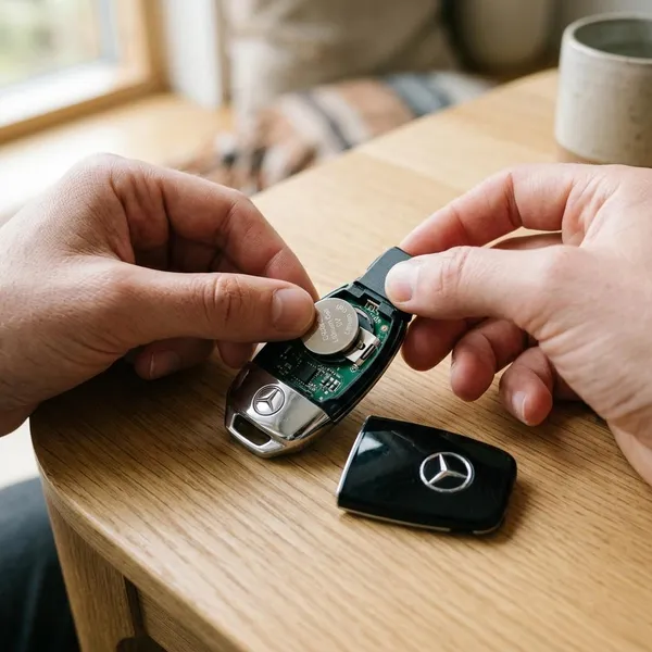 Mercedes Schlüssel öffnen und Batterie wechseln