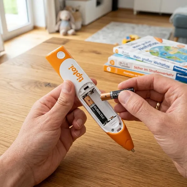 Batterien beim tiptoi Stift wechseln
