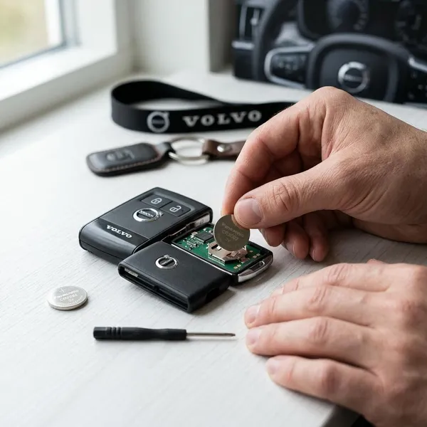 Volvo Schlüssel Batterie Schritt für Schritt wechseln